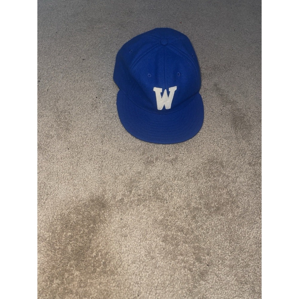VTG Made In USA Ebettsfield Seattle Washington Blue And White Hat